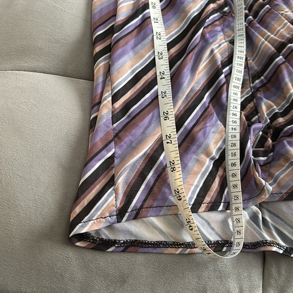 Motel Rocks Mini Striped Purple Button-Down Dress size XS - Picture 5 of 8